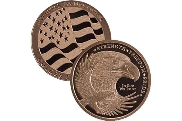 1 oz .999 Pure Copper Round/Challenge Coin (Eagle Strength-Freedom-Pride)