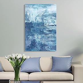 Abstract Blue Artwork Gallery - Canvas Art Wall Art - 12"x18"