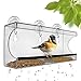 Birdcraft Large Window Bird Feeder with Removable Tray and 3 Suction Cups