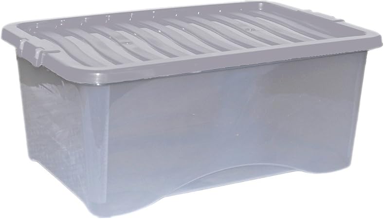 Whatmore UK - Cajas de almacenaje con tapa (plástico, 45 L): Amazon.es: Hogar