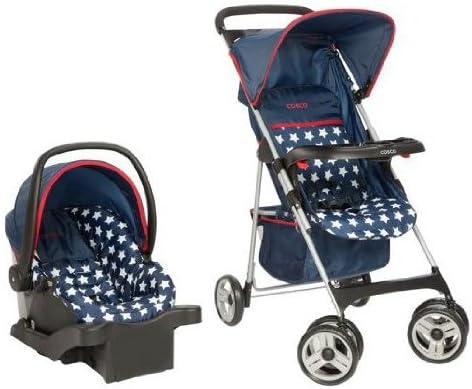 Cosco Car Seat and Stroller Compact Travel System, American Flag Design