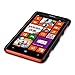 Nokia Lumia 625 Hybrid Rubberized Back Cover Case (Solid Black)