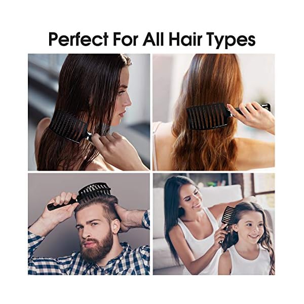 Curved-Vent-Brush-and-Hair-Detangler-Professional-Styling-Hair-Brush-for-Men-Women-Vented-Hair-Brushes-for-Faster-Blow-Drying-Suitable-for-Long-Thick-Curly-Wet-Hair-Rosy Curved Vent Brush and Hair Detangler, Professional Styling Hair Brush for Men Women, Vented Hair Brushes for Faster Blow…