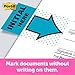 Post-it Initial Here Flags, 50/Dispenser, 2 Dispensers/Pack, 1 in Wide, Blue (680-IH2)