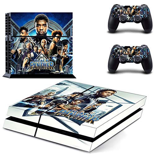 Adventure Games – PS4 ORIGINAL – Black Panther, Cast – Playstation 4 Vinyl Console Skin Decal Sticker + 2 Controller Skins Set