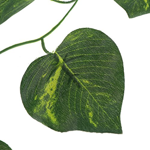 Onpiece Reptile Plants - Artificial Vine Green Leaves Terrarium Plants - 2.4m Fake Plants for Reptile and Amphibians