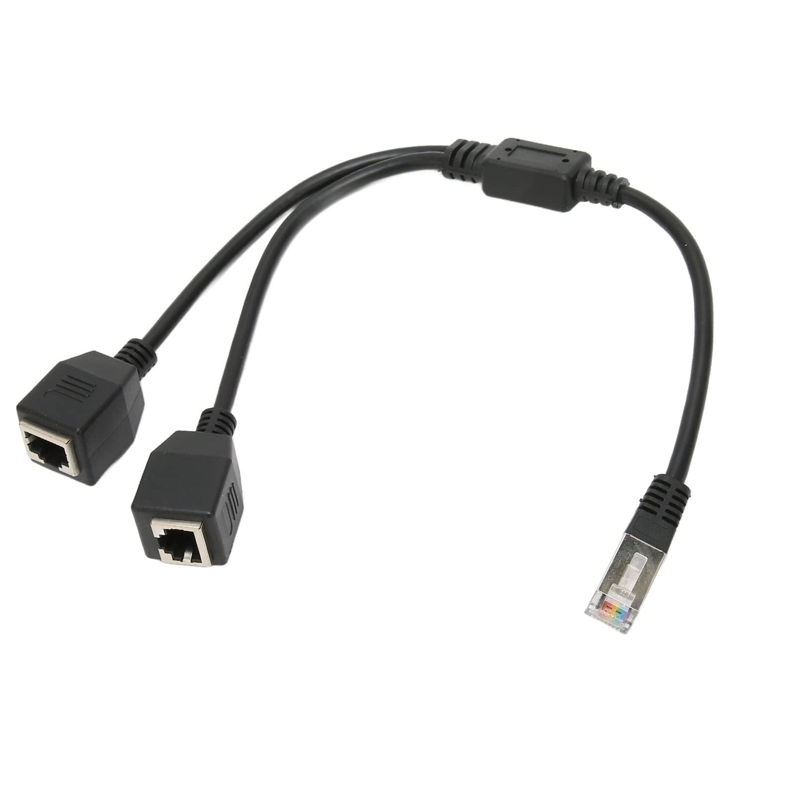 RJ45 Ethernet Splitter Cable 1 Male to 2 Female Port, Stable Fast Transmission, Suitable for Router Modem, Widely Compatible