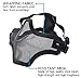 Coxeer Tactical Airsoft Mask Striker Steel Metal Mesh Lower Half Face Mask (Two Belt Black)
