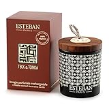 Esteban Teck & Tonka Scented Decorative Candle Refillable 5.3 oz