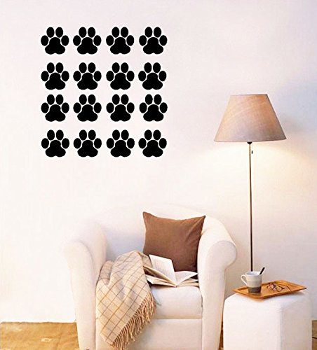 Homefulcomely PVC Wall Stickers Cute bear footprints furnished living room bedroom background color optional environmentalWallpaper22.9cm x22.9cm