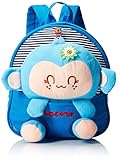 Generic Kids Gift Ideas for Kids Boys Girls Canvas School Bag Animal Cartoon Backpack Satchel School Book Bag (Blue)