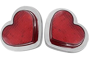 KACEPAR Heart Shaped Side Marker, LED Light, Heart LED Side Signal Light, Fit for 12-24V Cars, Vans, Trucks, Trailers, Red Li