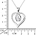 YFN Sterling Silver Heart Pendant Necklace Engraved 