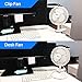 Simple Deluxe 6 Inch Clip on Desk Removable Pedestal and Adjustable Tilt Personal Table Fan for Home Office, 2 Pack, White, 2-Pack, HIFANXCLIP6X2