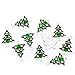 HOUSWEETY 10 SP Enamel Rhinestone Christmas Tree Charm Pendants