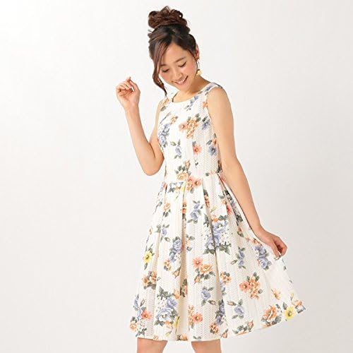 Amazon レストローズ Lest Rose レースフラワーワンピース 03白系花柄 01s ワンピース チュニック 通販