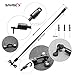 SAMSFX Kayak Bungee Rod Tamer Straps Holder Rod Saver Deck Mount Connector for Boat & Marine Fishing (Black Bungee-2pcs)
