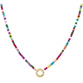 MURNA KARE Colorful Beaded Chain Necklaces for Women - Boho Beaded Choker Necklaces, Colorful Bead Chain Jewelry | Anthropologie Jewelry for Women