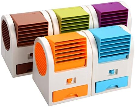 Rainbaw Handheld Portable Fan Mini Bladeless Desktop Powerpc Laptop Fan Notebook Tablet Desk Table MAC Portable Small Fan & Mini-air Conditioner Stay Cool Handle Cooler-orange