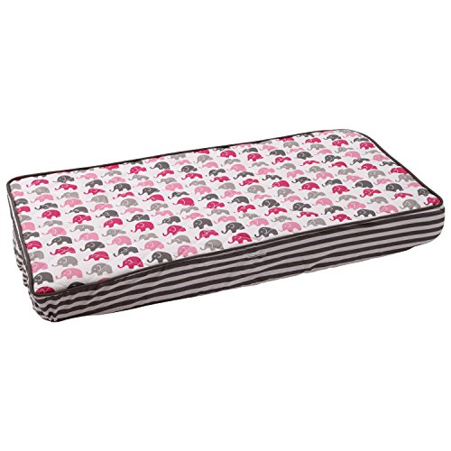 Elephants pink/grey pink mini elephants changing pad co…