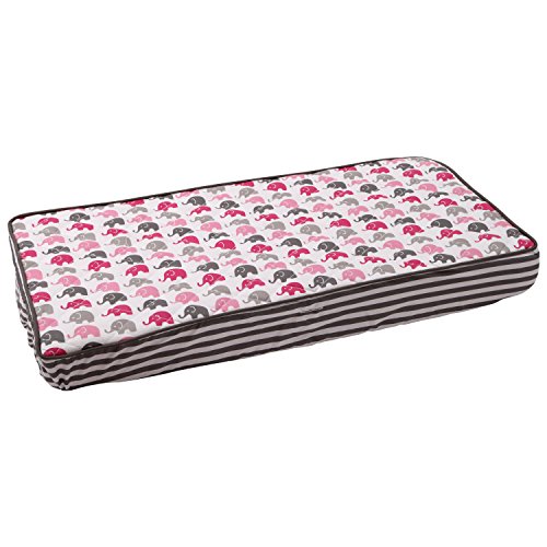 Bacati - Elephants Pink/Grey Elephants Mini Changing Pad Cover