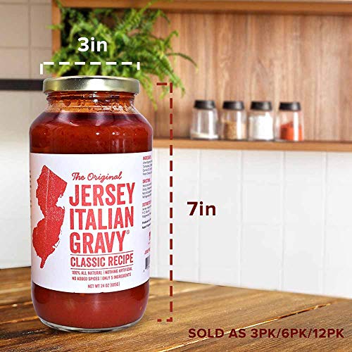 Jersey Italian Gravy24 OZ JarGourmet, All Natural All Purpose Tomato