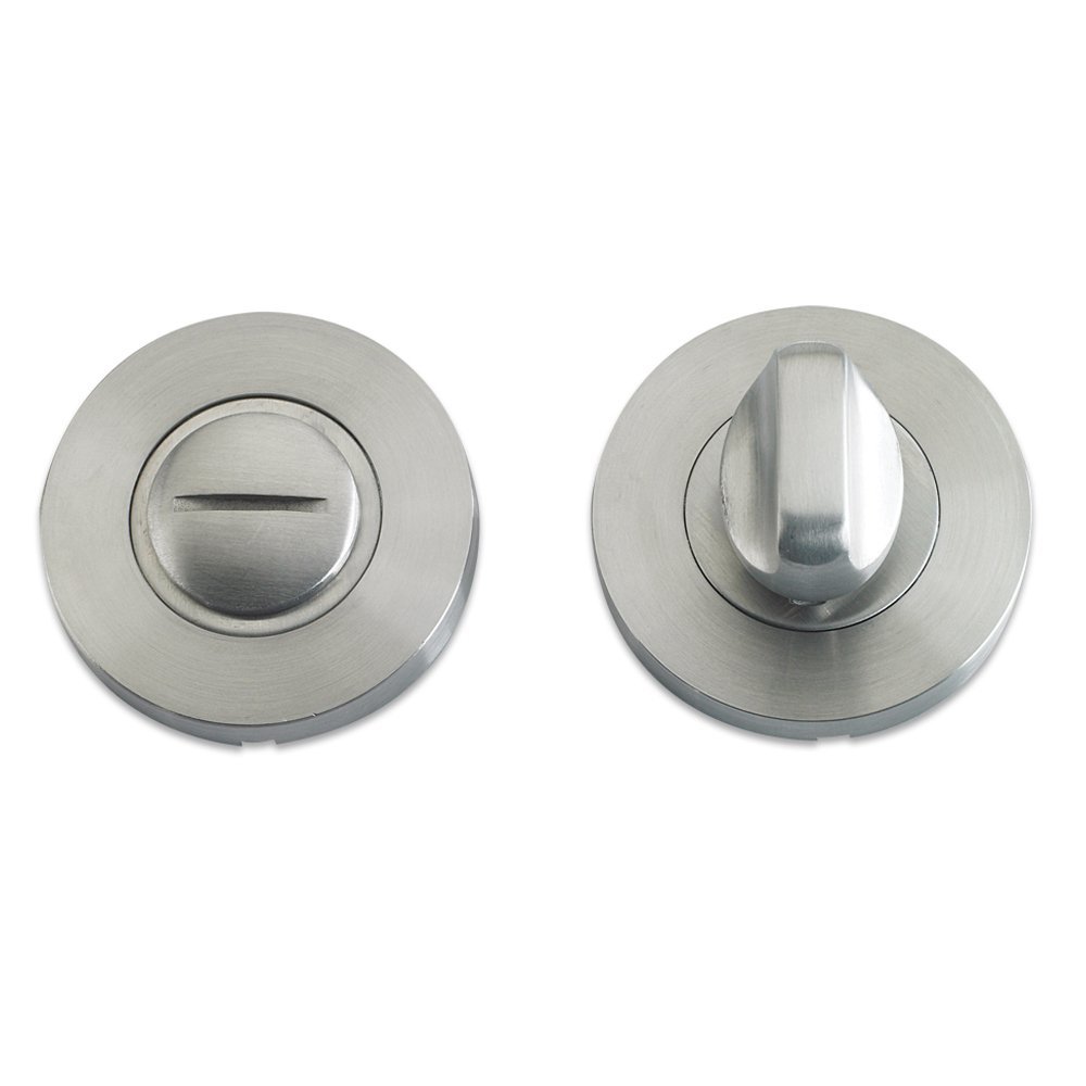 Zoo Hardware Privacy Lock Thumb Turn and Release in Stainless Steel - Satin Stainless Steel