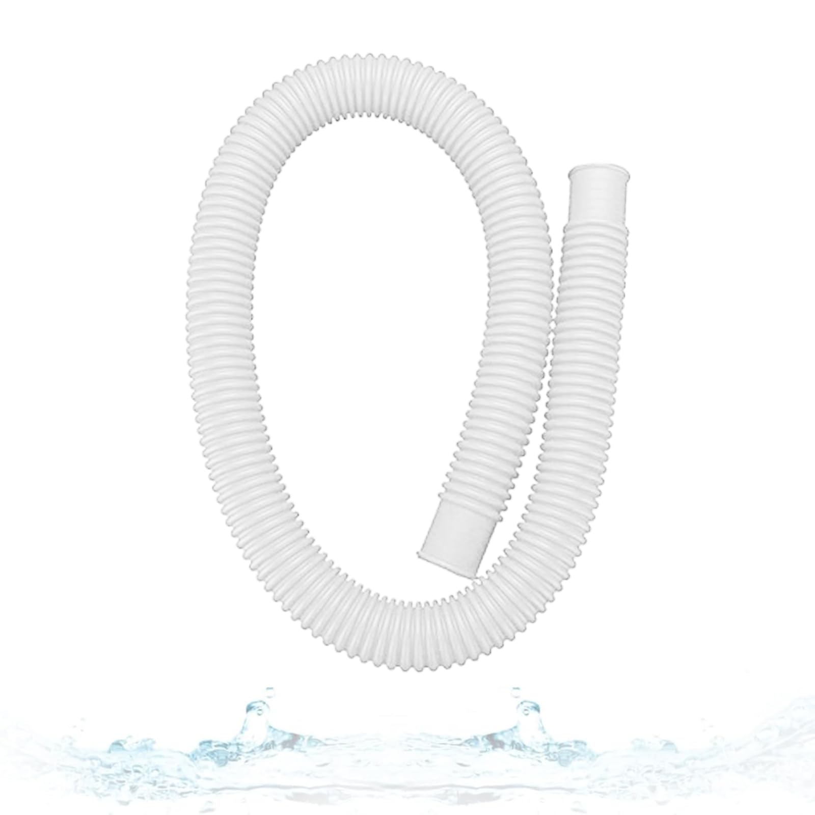 Photo 1 of 1.5” x 3ft Above-Ground Pool Hose Replacement – Pool Pump Hose, Compatible with Intex, Coleman & Summer Waves Filters (1 PACK White)