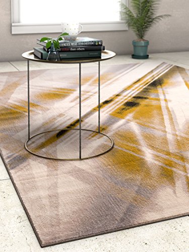 Lighthearted Laia Beige & Yellow Area Rug 8 x 11 (7'10