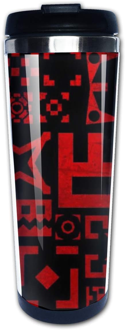 G-eomeTry D-ash Coffee Cups With Lids Stainless Steel Double Wall Travel Mug 400ml Perfect Gift