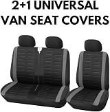 BAAZ Universal Van Seat Covers Grey 3D Stripe Front Driver & 2 Passengers view 4