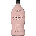 ATTITUDE Dishwashing Liquid, EWG Verified, Vegan Dish Soap, Plant Based, Naturally Derived Products, English Pear, 24 Fl Oz
