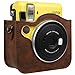 Fintie Protective Case for Fujifilm Instax Mini 70 - Premium Vegan Leather Bag Cover for Fujifilm Instax Mini 70 Instant Film Camera with Removable Adjustable Strap, Vintage Brown