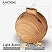 Large Essential Oil Aroma Diffuser 600ML, Aromatherapy Cool Mist Humidifier, Ultra Quiet- Globe- Wood Grain- Filter Free-Last Overnight