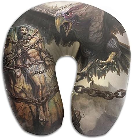 DMN U-Shaped Neck Pillow God Carved Pillows Soft Portable Travel Reading Sleeping