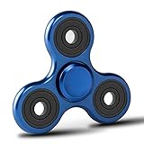 Opard Tri Fidget Spinner Hand Spinning Toy Over 3 Minutes Aluminum Alloy for Child and Adult (Blue)