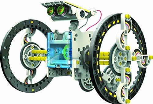 iLoonger 14 in 1 Solar Robot Assembly Rechargeable Kids Toy Kit Educational Gift a Wagging-tail Dog Running Beetle Walking Crab Surfer Speedster Zombie Chaser