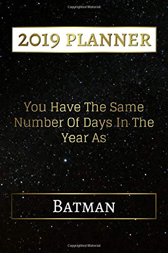 You Have The Same Number Of Days In The Year As Batman: 6 Months Calendar (2019 June - 2019 December) Daily Weekly Monthly Planner, Motivational Agenda Schedule 6