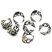 HOUSWEETY 20PCs Bronze Tone Adjustable Filigree Rings 18.3mm