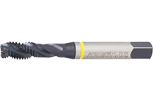 Sowa Tool 8-32 Spiral Flute Tap – HSSE-V3, Yellow Ring, UNC Thread, High Performance for Alloy & Stainless Steel, Machine Tap