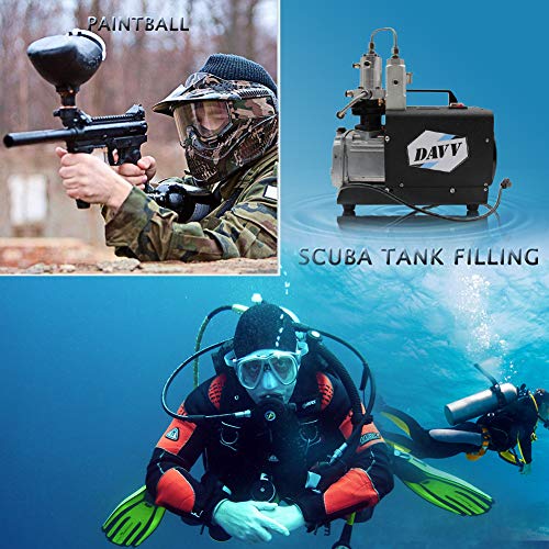 HPDAVV High Pressure Air Compressor For Paintball PCP Airgun Rifle Scuba Tank Filling, 110V, Up To 4500 PSI, US After-Sales Service SCU30 - Thumbnail 6