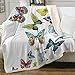 Sleepwish Butterfly Blanket Home Throw Blanket Sherpa Flannel Fleece Reversible Blankets Girls Hippie Blanket (60 x 80 Inch)