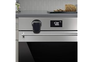 EUDEMON Child Safety Heat-Resistant Oven Door Lock, Oven Front Lock for Kids Easy to Install, Use Adhesive,No Screws or Drill (1 Pack,Black)(ONLY for Flat Surface)