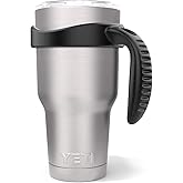 ALAFAT Tumbler Handle for 30 oz Yeti Rambler Cooler Cup, Rtic Mug, Sic, Ozark Trail Grip and more Tumbler Mugs - BPA FREE (Black-CUP NOT INCLUDE)