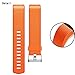 JUNYI Fitbit Charge 2 Bands,Classic Sports Watch Adjustable Replacement Comfortable Bands for Fitbit Charge 2 Fitness Smart Wristbands Strap (Orange Small)