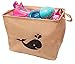 California Home Goods Toy Storage Bin, Playroom Toy Organizer, Shelf Basket for Babies and Children Toys, Kids Jute Baskets, Whale
