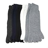 SDBING 5 Pairs Men Unisex Five Fingers Separate Toe Socks, Assorted Colors
