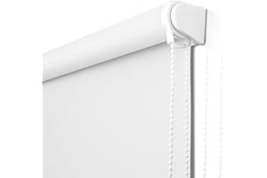 NUTRO CHILL Roller Window Blinds, Blackout Shades for Indoor Windows with Thermal Insulated, UV Protection Roll Down Blackout Blinds for Home and Office (45" W x 68" L, White)