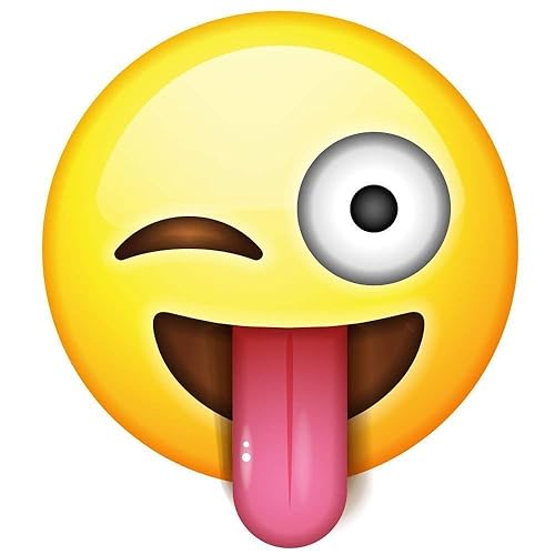 Amazon Com Large Emoji Wall Decal 32 H X 28 W Tongue Sticking Out Emoji 0449 Handmade