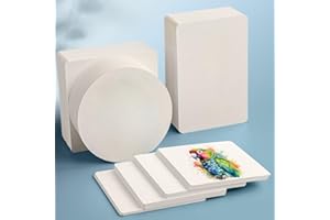 50pcs Watercolor Paper Postcard Art Painting Rectangular Circular Special Paper Medium Thick Doublesided Pattern Blank Cardbo